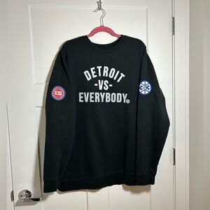 Men’s 3XL Detroit Pistons black sweatshirt